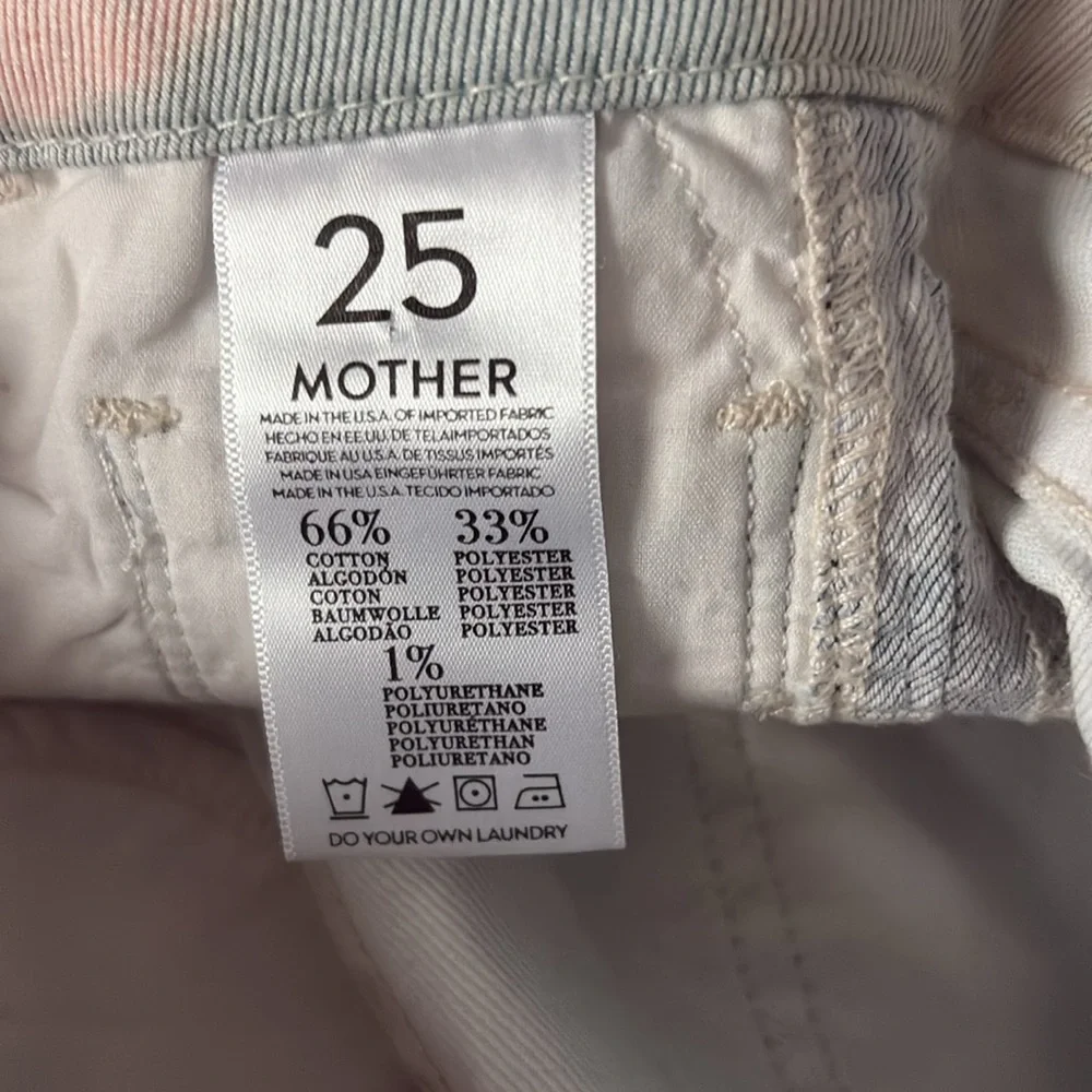 MOTHER JEANS “The Looker” Floral Skinny w/ Racer Stripe in Surf’s Up Size 25